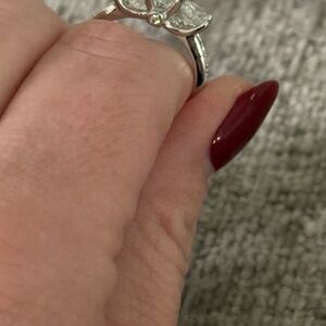 Elegant Silver Bow Ring